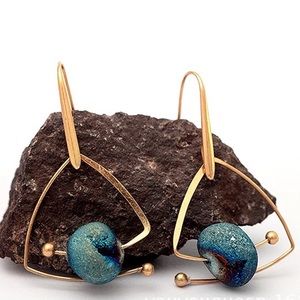 Minimalist aesthetic geometric Statement earrings